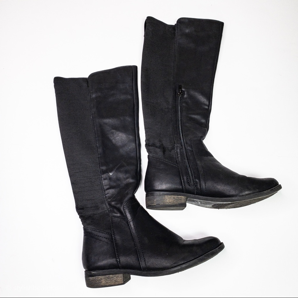 Rampage Illusion Faux Leather Knee High Boot Black - Picture 2 of 6